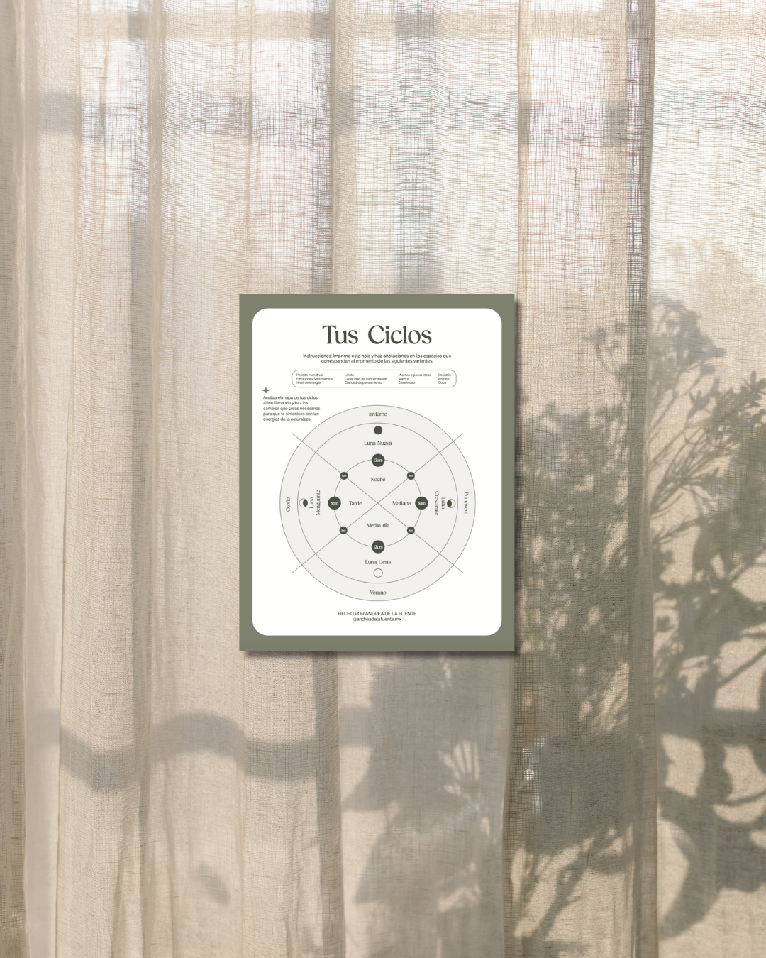 Mis Ciclos - PDF para monitorear integralmente tus ciclos - MAPA ANUAL Y LUNAR