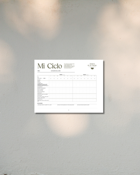 Mis Ciclos - PDF para monitorear integralmente tus ciclos - TABLA QUINCENAL